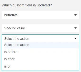 custom field changed date options.