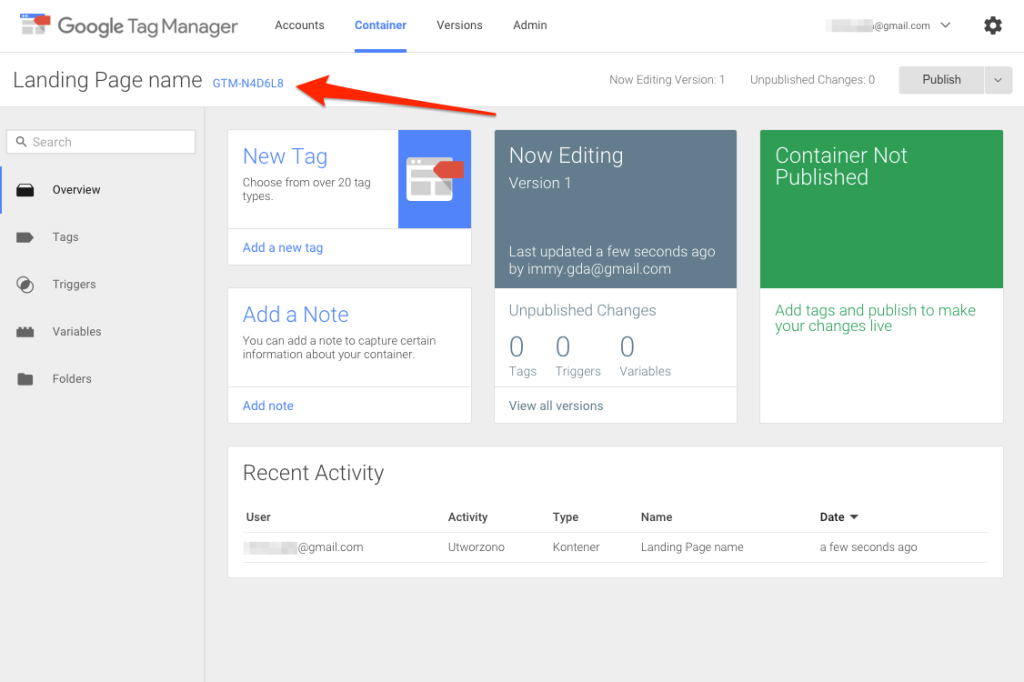 Tag Manager account setup 4.
