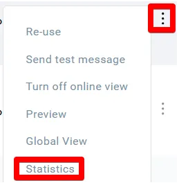 newsletter statistics option.