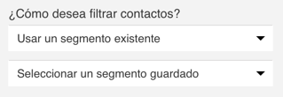 Usar un segmento existente.