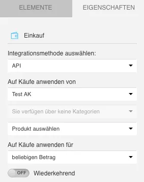 API Produktauswahl.