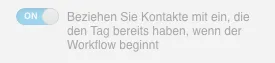 Funktion Beziehen Sie Kontakte mit ein.