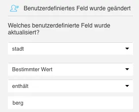 Benutzerdefiniertes Feld enthält einen Wert