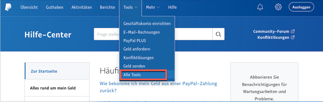 Auswahl Tools Alle Tools.