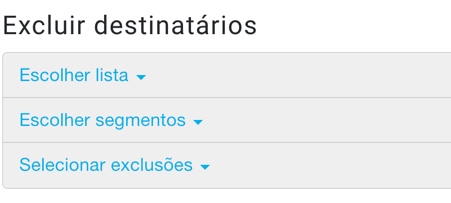 Excluir destinatários