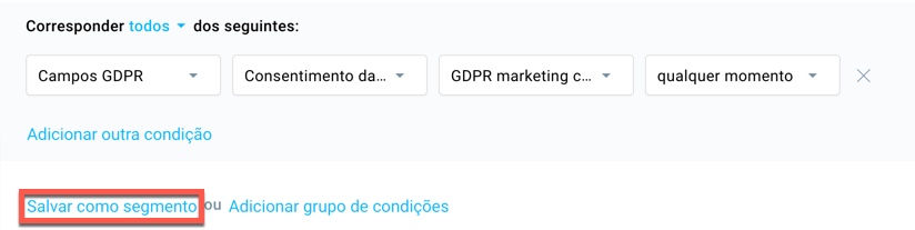 GDPR-Salvar como segmento