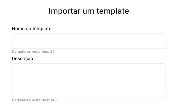 Importar template - menu