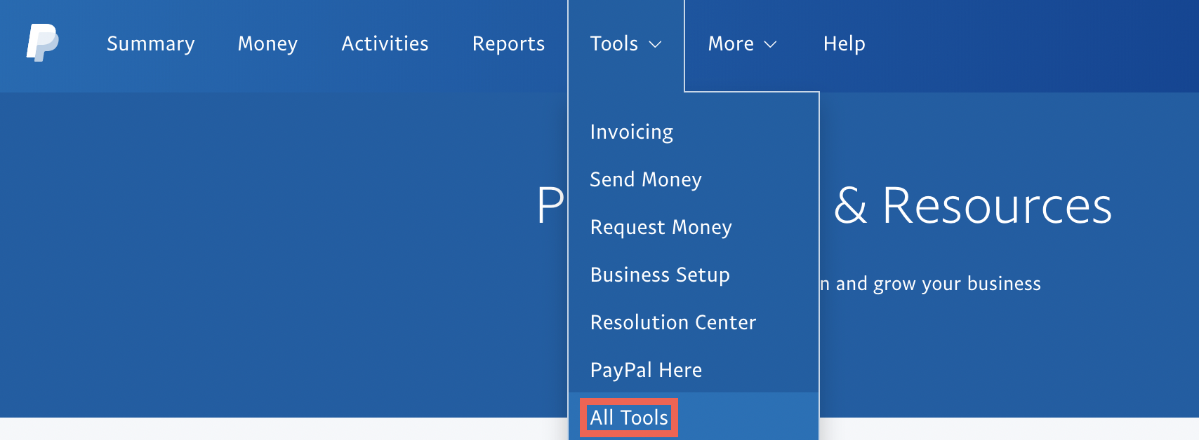 PayPal all tools.