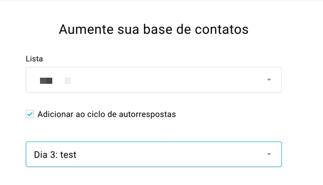 Adicionar ao ciclo de autorrespostas