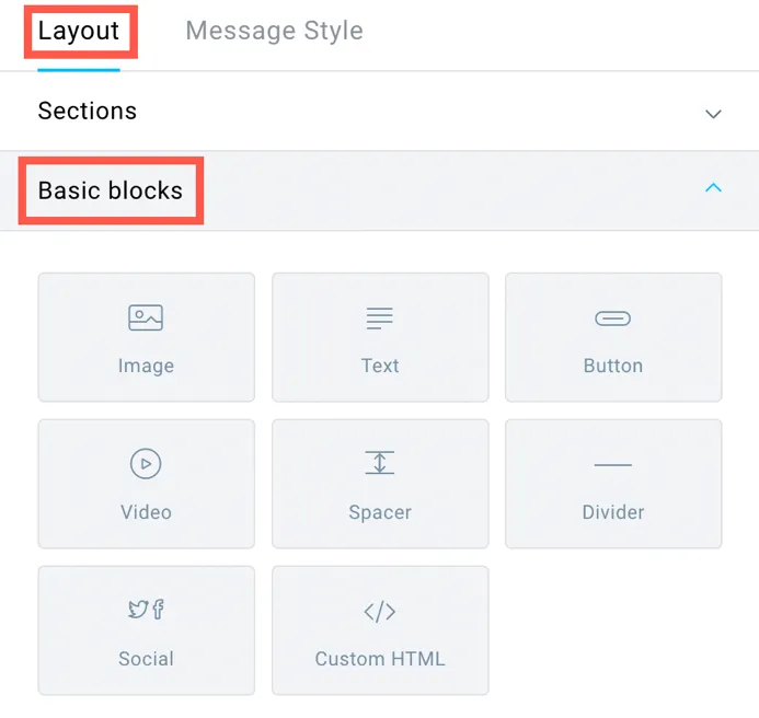 basic blocks section