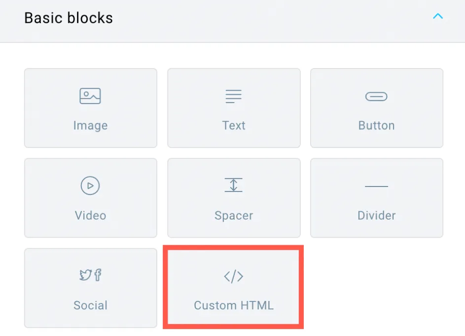 custom html block.