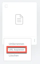 Auswahl URL kopieren.