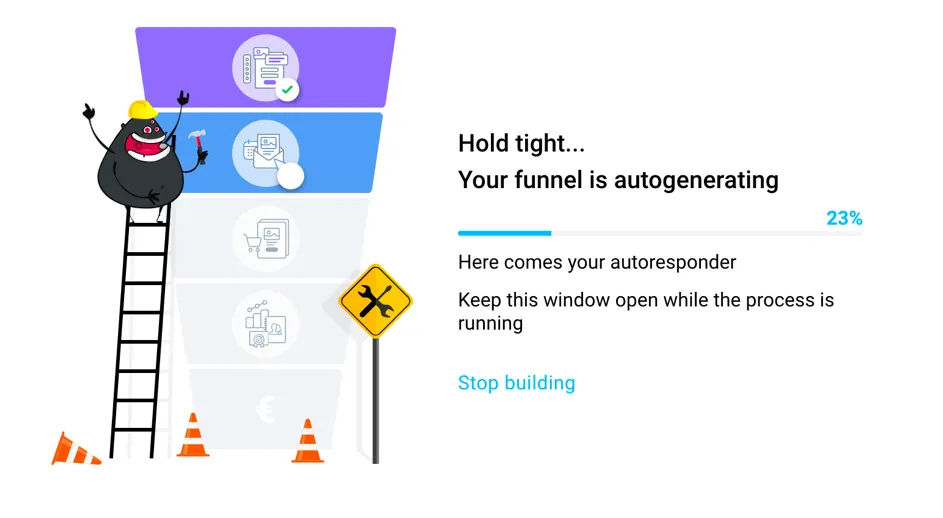 autogenerator stop screen.