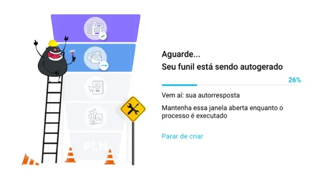 Seu funil esta sendo autogerado.