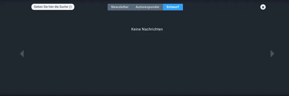 Auswahlfenster Nachricht auswählen für Autoresponder.