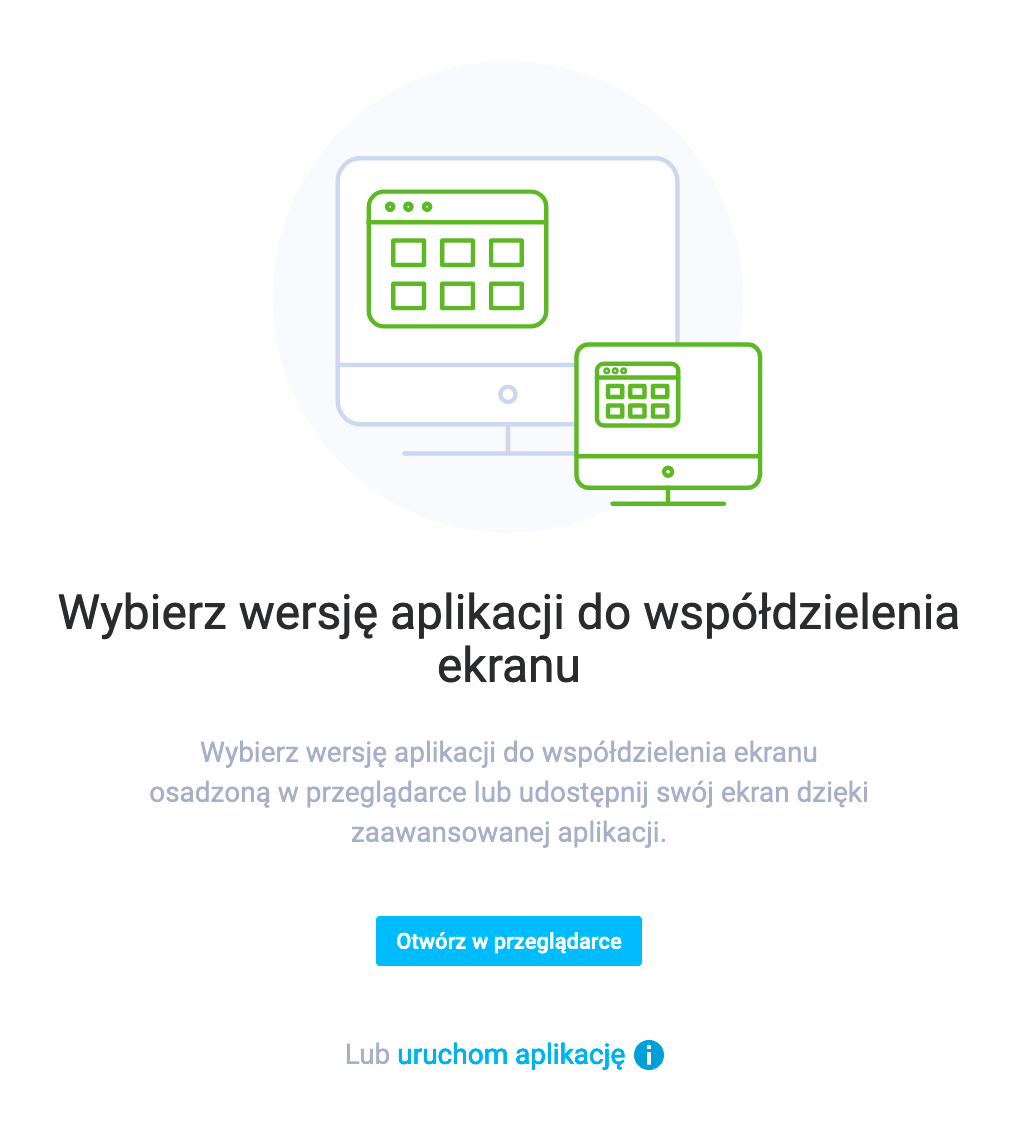 Udostępnianie pulpitu.