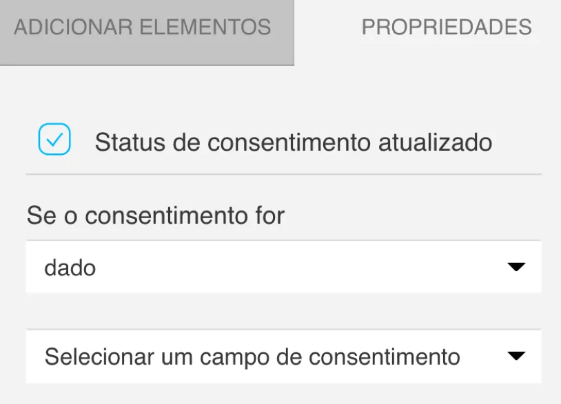 status de consentimento atualizado