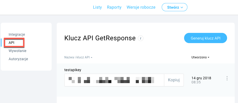 Klucz API