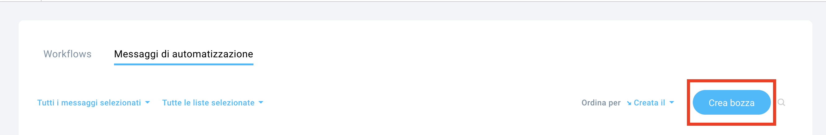 Create automation draft shown