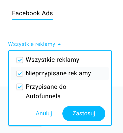 Filtrowanie reklam przez metodę utworzenia.