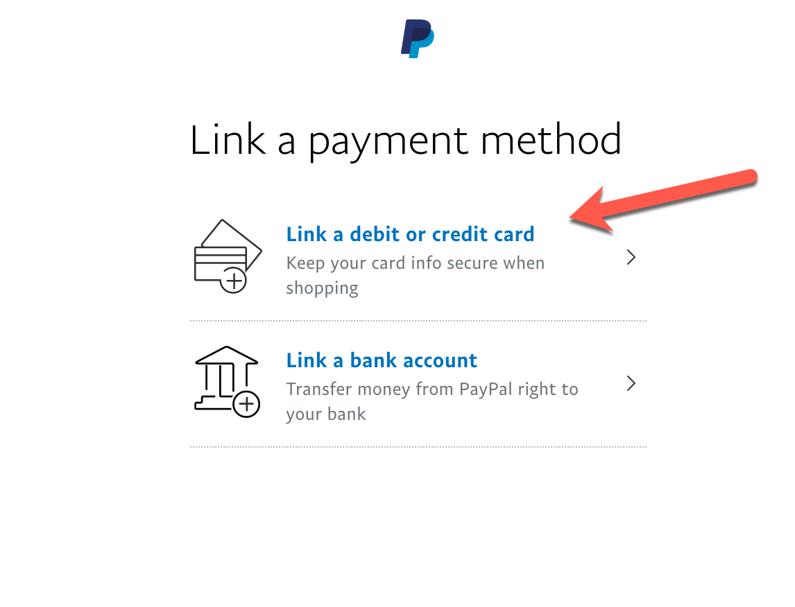 Linking your credit card to PayPal