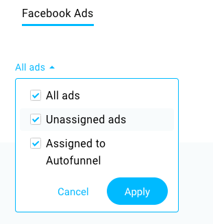 Facebook Ads filtering