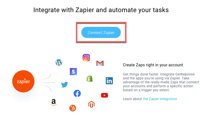 Connect Zapier link