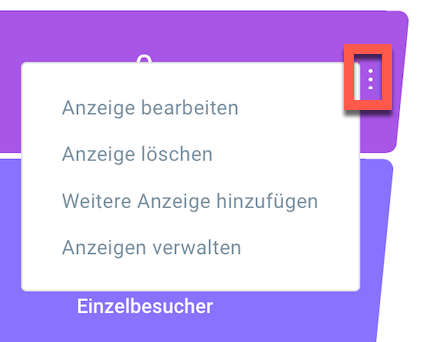 Facebook anzeigen verwalten.