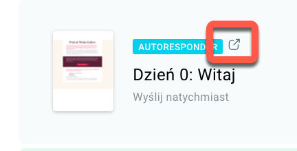 Ikona podglądu autorespondera.