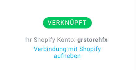 Shopify Integration aufheben.