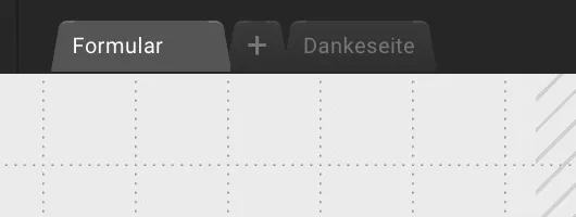 Dankeseite im Formular Editor.