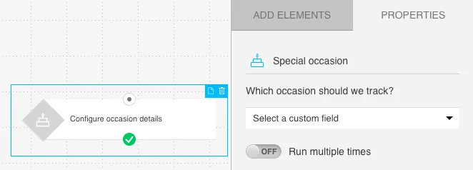 Special occasion element and properties