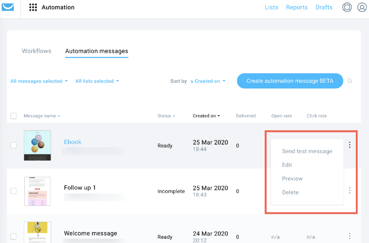 automation options