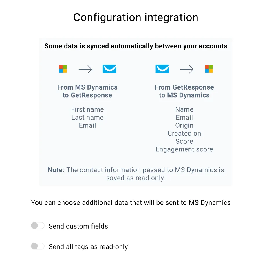 Как синхронизировать контакты между GetResponse и Microsoft