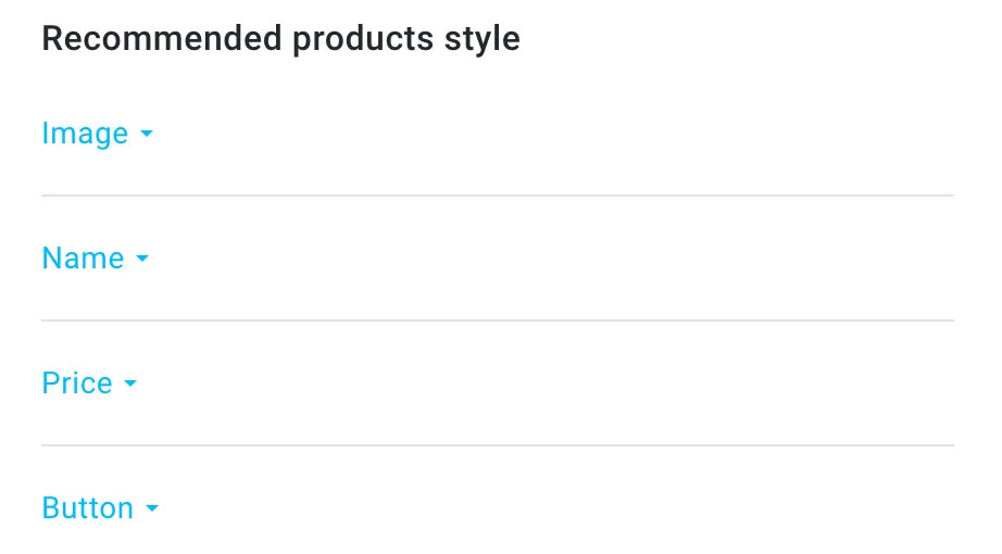 Recommended products style