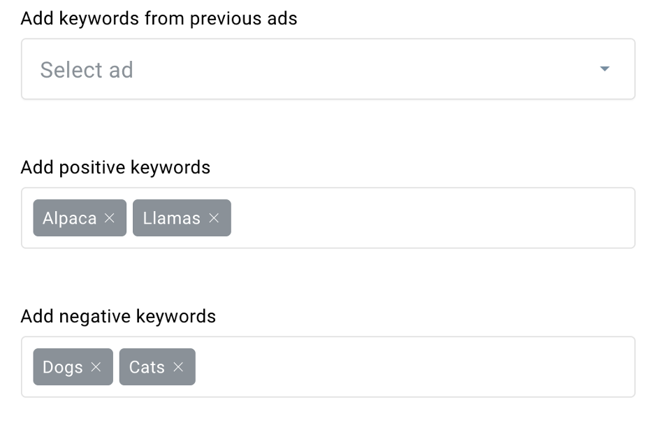 Edit keywords.