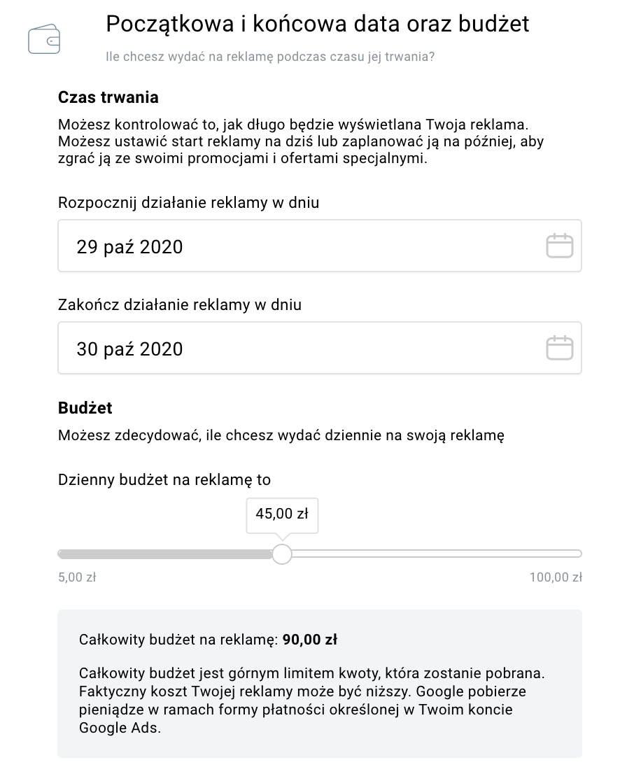daty i budzet