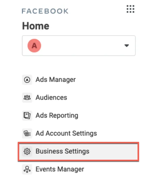 Facebook Business Manager and Business Settings shown