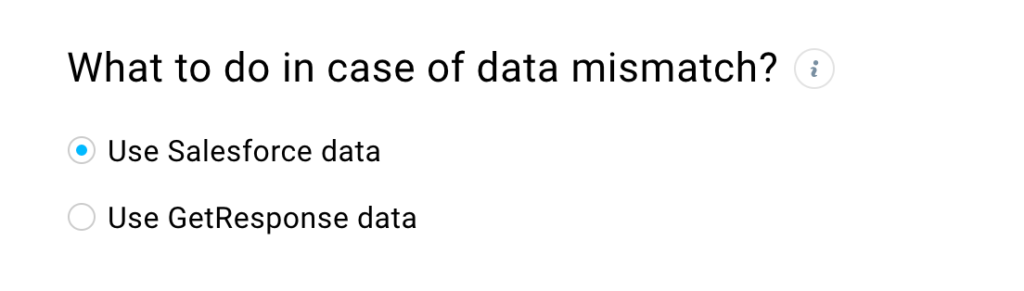 Data mismatch setting