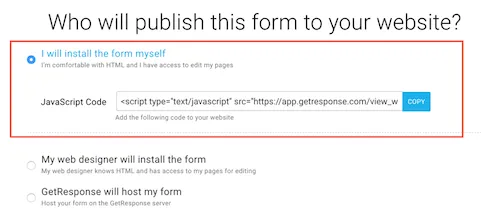 publish form myself