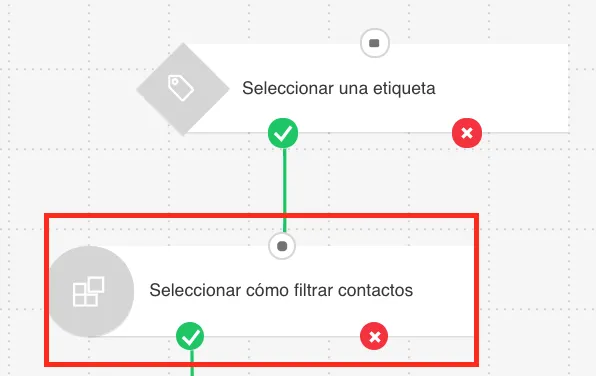 seleccionar cómo filtrar contactos