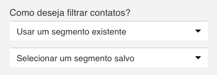 segmentos dinâmicos salvos.