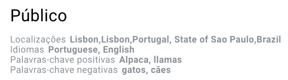 público configurado
