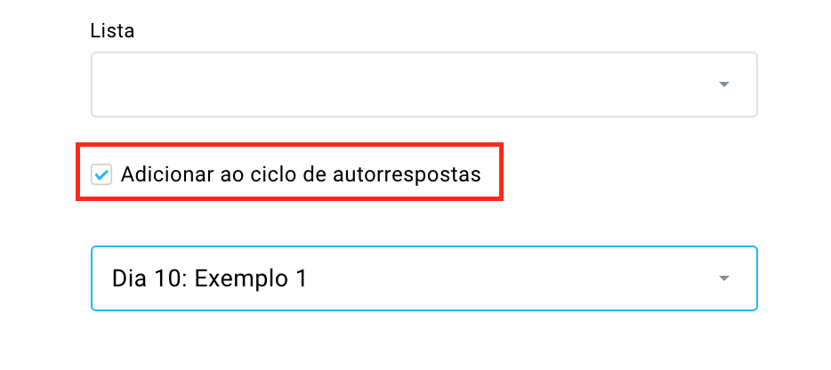 adicionar ao autoresponder quando adicionando contatos