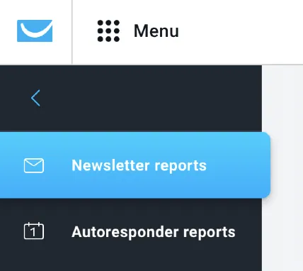 Newsletter and Autoresponder reports tabs shown.