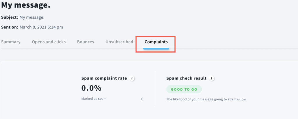Complaints tab shown.