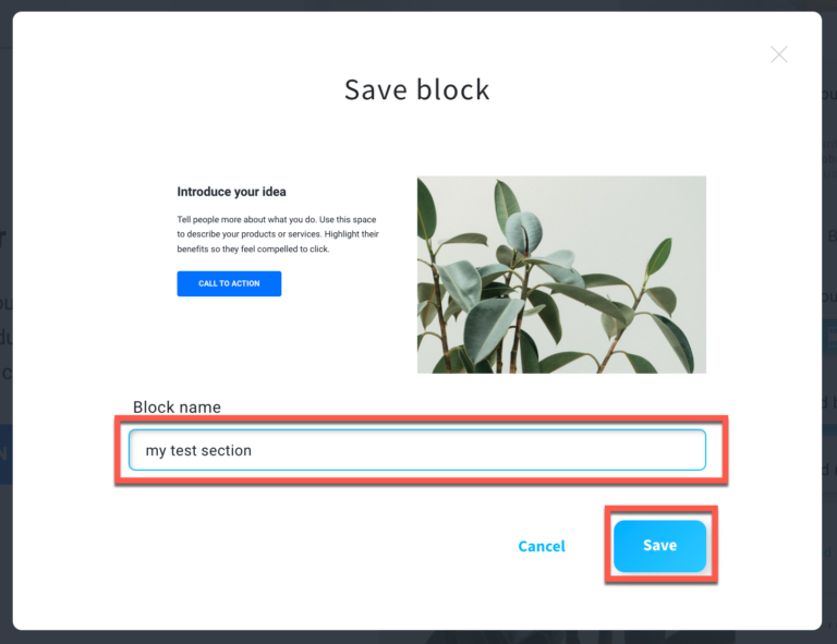 How to save and reuse sections and blocks?