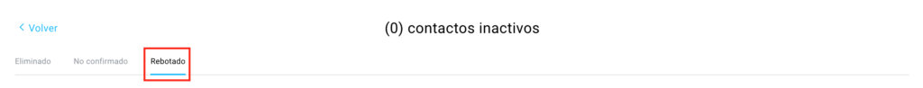 contactos rebotados