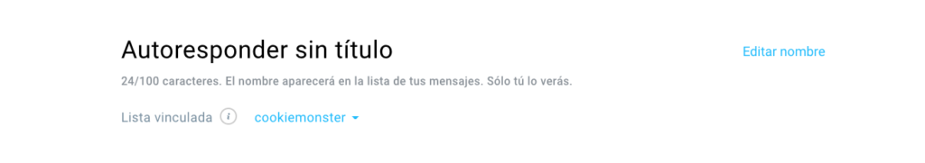 nombre del autoresponder