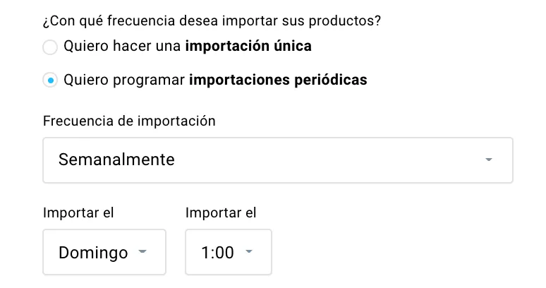 Frecuencia de importación  